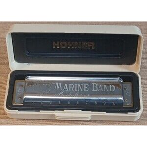 HOHNER MARINE BAND HARMONICA C MAJOR NO 1896 DIATONIC 10 HOLE IN ORG. BOX